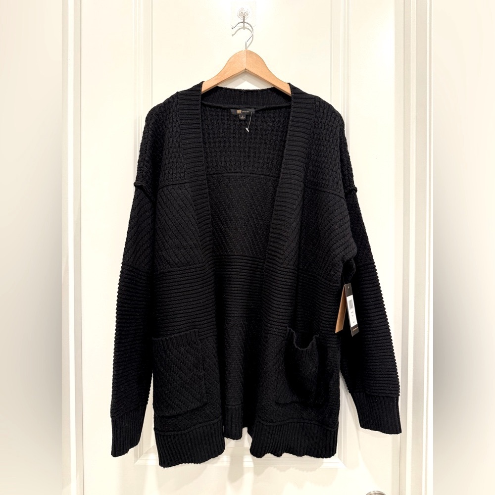 FRYE Knit Black Sweater Cardigan